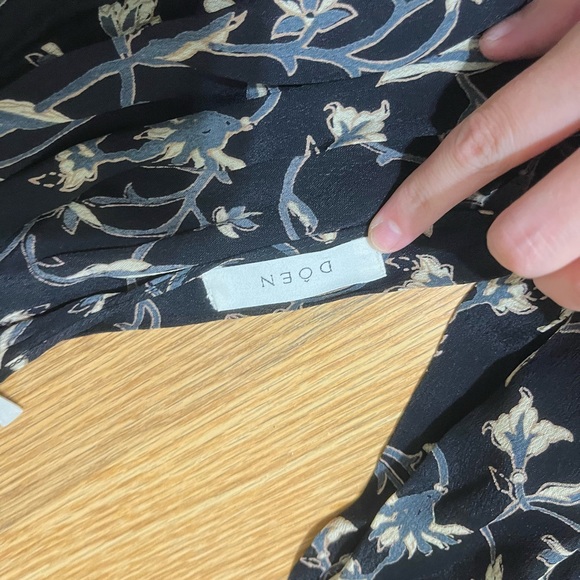 DOEN BRINDILLE DRESS BLACK SCROLL PRINT Size XS - Picture 6 of 12